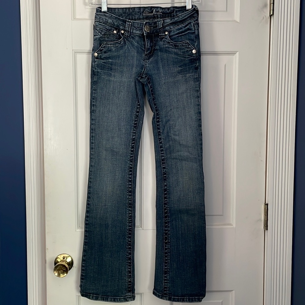 Dark straight leg jeans